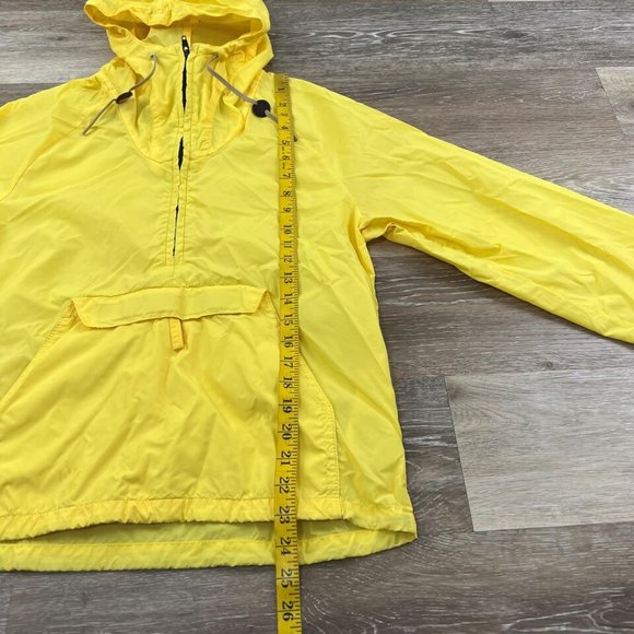 COLUMBIA SPORTSWEAR Half Zip Yellow Hooded Windbreaker Rain Coat Men's Medium - Picture 7 of 10
